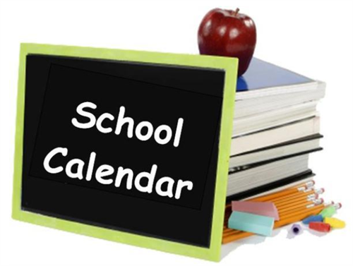 school calendar with books 